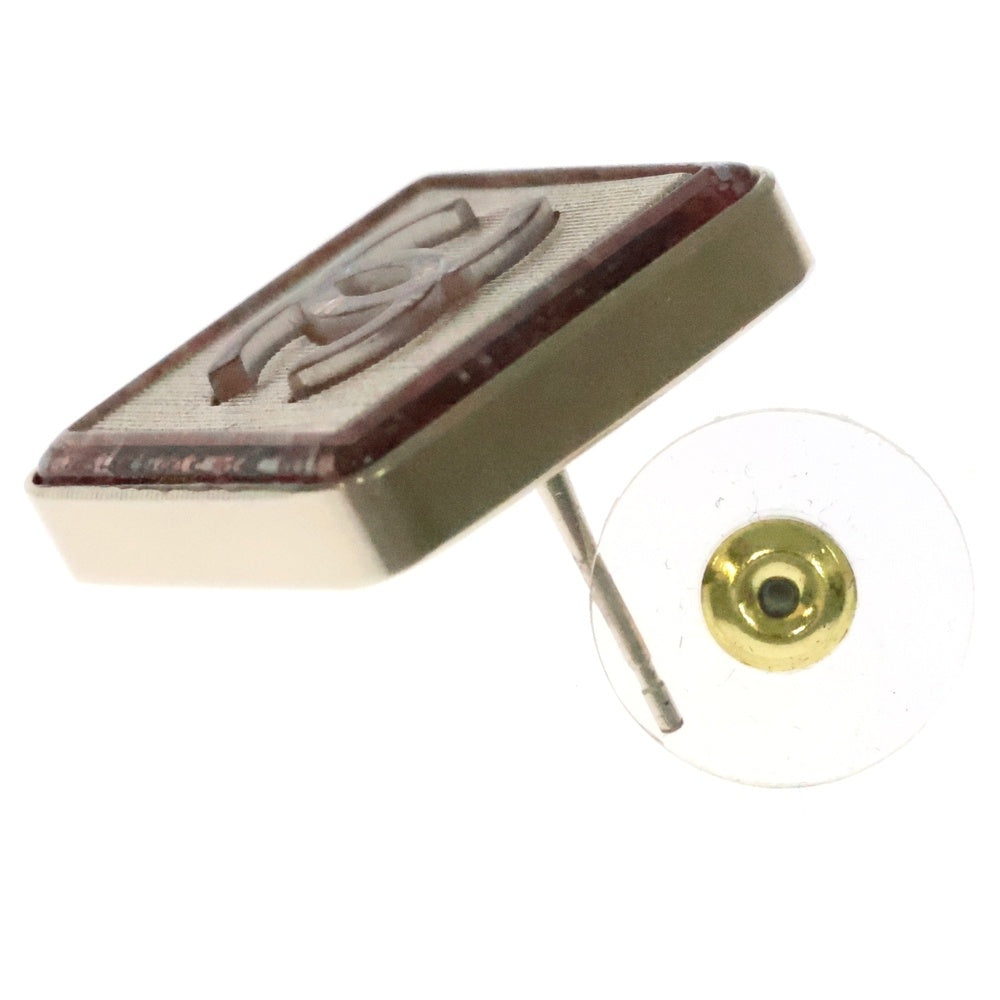 CHANEL(シャネル) A21K ココマーク スクエア グリッター ピアス ピンクゴールド GP