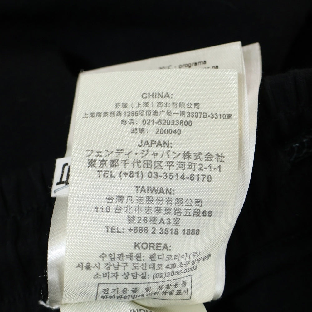 FENDI(フェンディ) 21SS ズッカ柄 メッシュ切り替え スウェット ショート ハーフパンツ ショーツ ブラック/ブラウン FAB564 AD3D