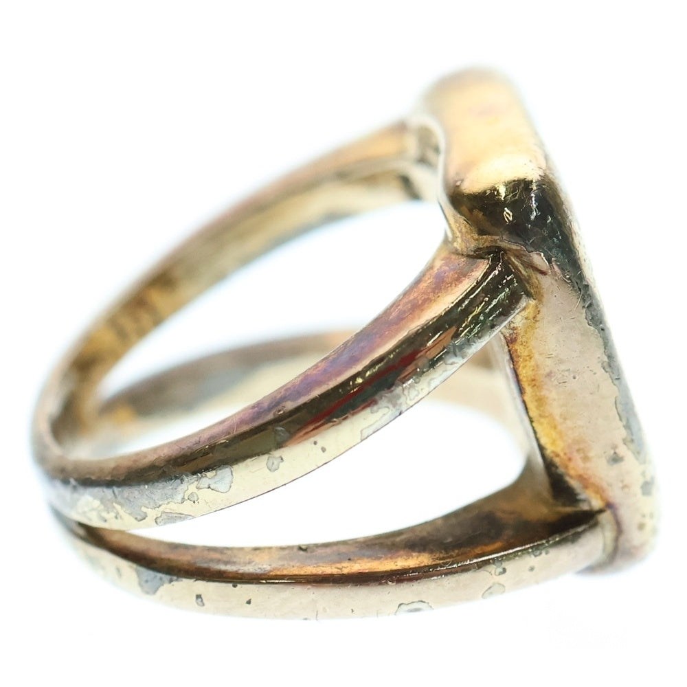 HERMES(エルメス) コロゾ リング 指輪 ゴールド×ブラウン×ホワイト GP