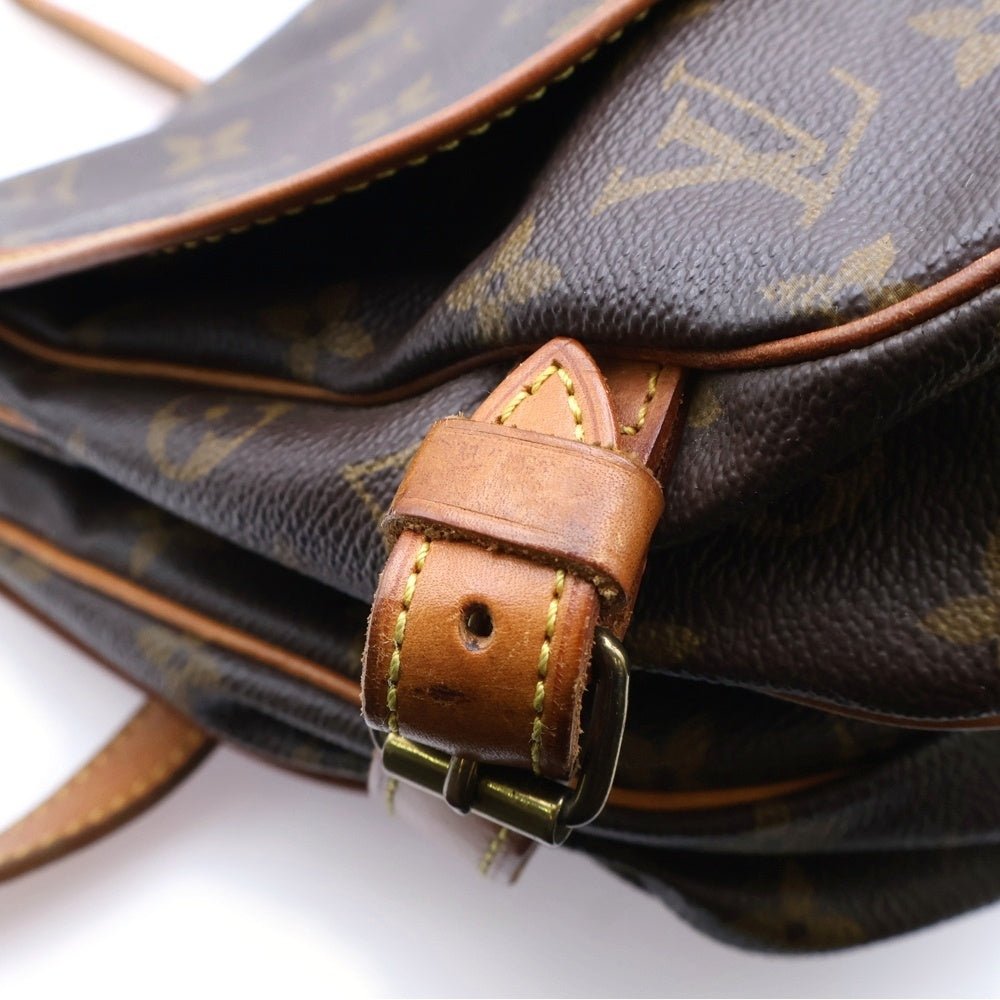 LOUIS VUITTON(ルイヴィトン) モノグラム ソミュール30 ショルダーバッグ ブラウン レザー×PVC M42256 ゴールド金具
