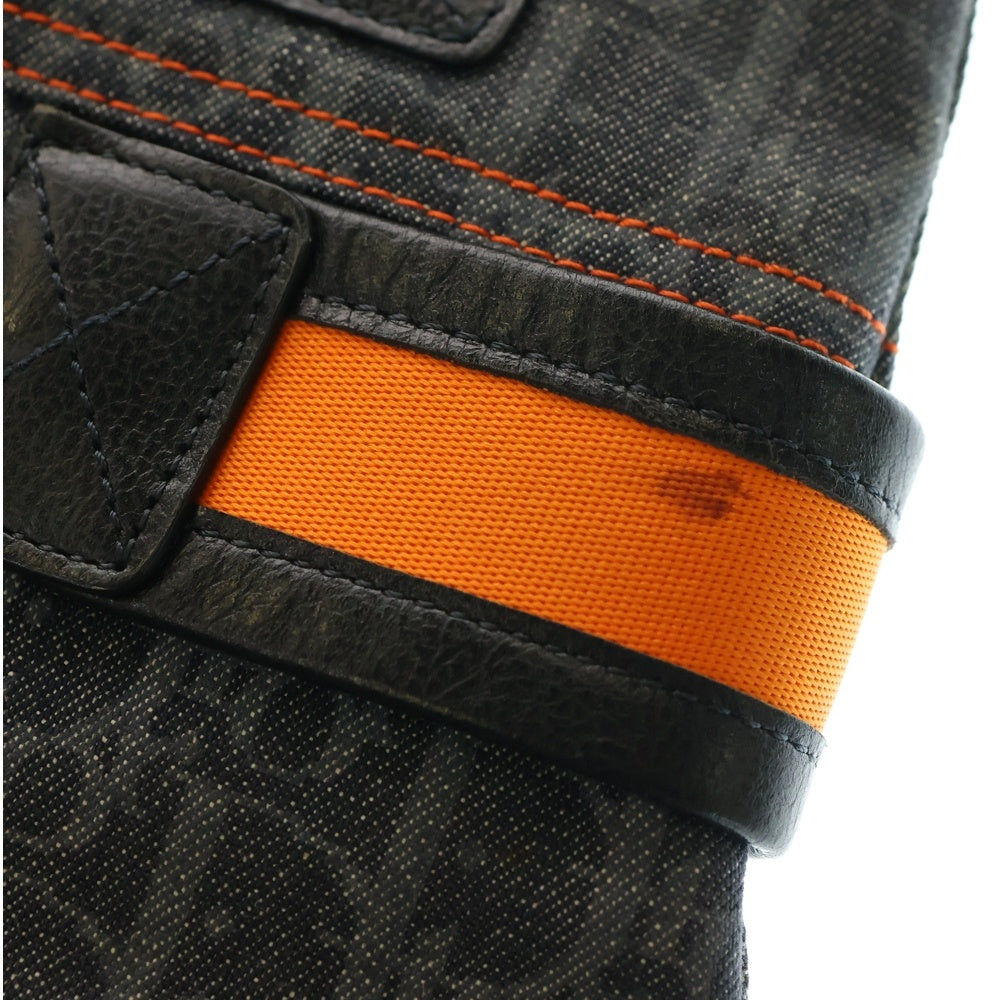 DIOR(ディオール) フライトライン トートバッグ ハンドバッグ ネイビー×オレンジ キャンバス×レザー 01-ru-1005