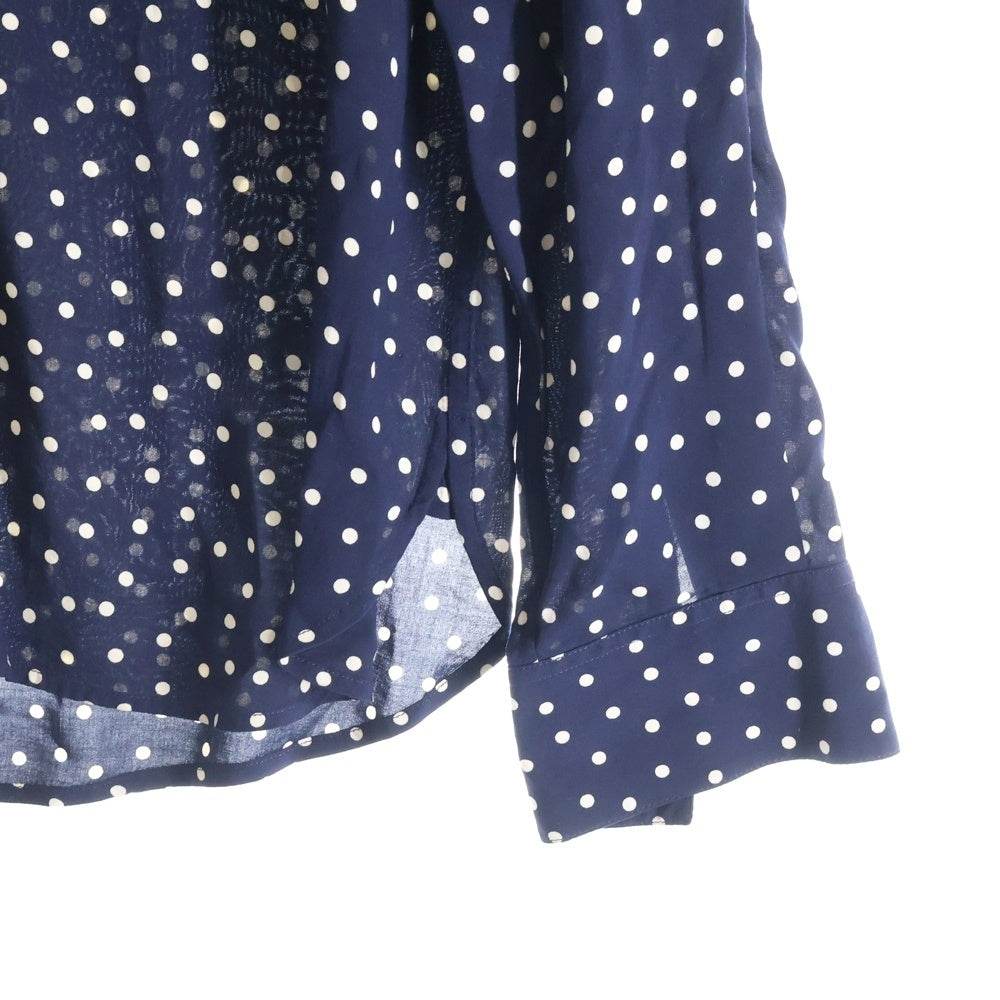 SAINT LAURENT PARIS(サンローランパリ) 16SS ポルカドット長袖シャツ ネイビー 376916