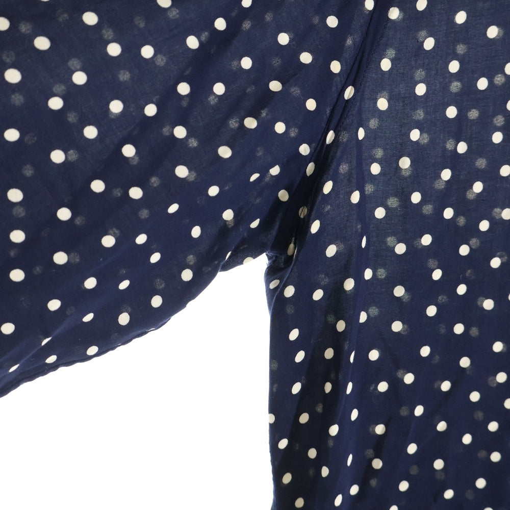 SAINT LAURENT PARIS(サンローランパリ) 16SS ポルカドット長袖シャツ ネイビー 376916