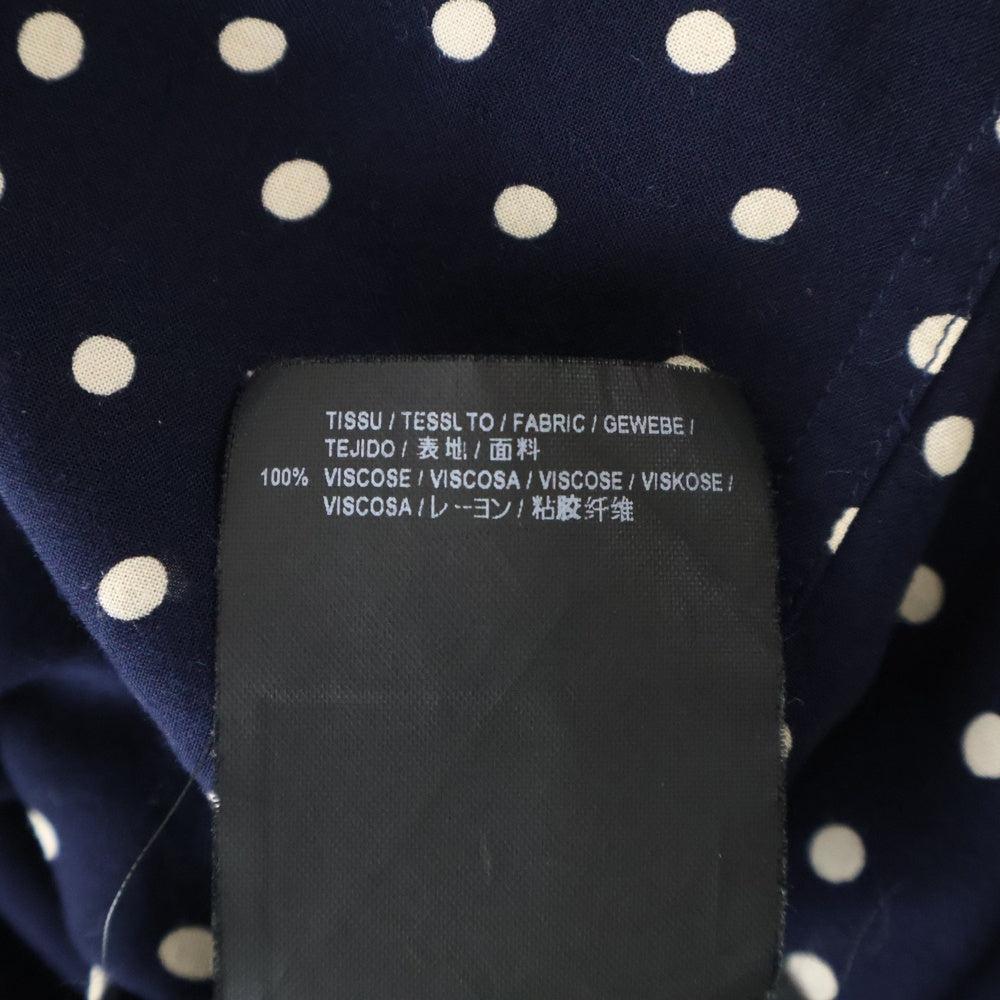 SAINT LAURENT PARIS(サンローランパリ) 16SS ポルカドット長袖シャツ ネイビー 376916
