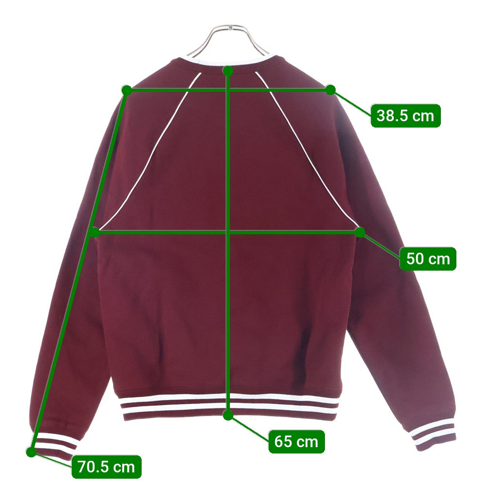 GUCCI(グッチ) インターロッキングG ワッペンロゴ クルーネック ラグランスリーブ プルオーバースウェットトレーナー バーガンディー 795513