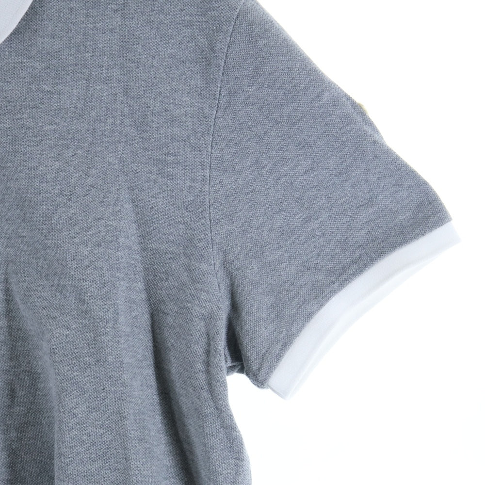 MONCLER(モンクレール) 17SS ワッペンロゴ コットン 半袖ポロシャツ グレー/ホワイト C10918309850 84556