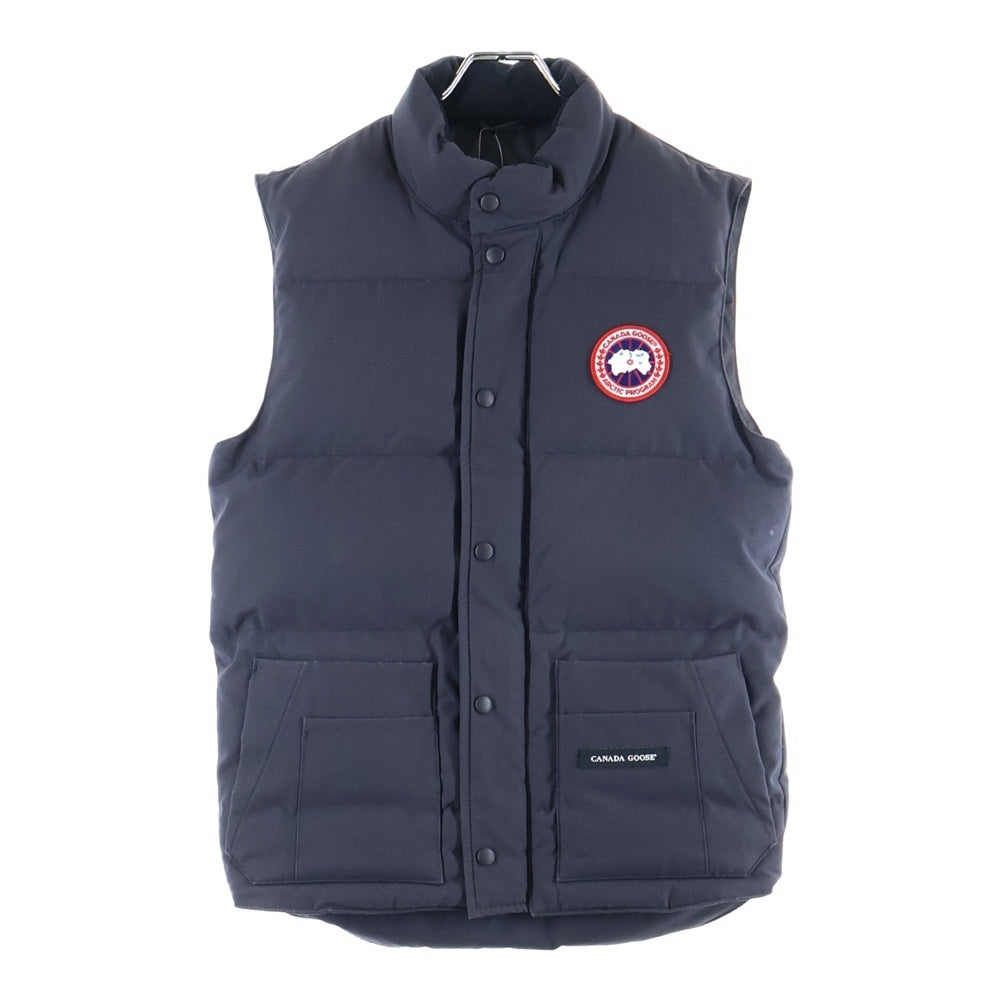 良品★カナダグース・フリースタイル ワッペン付 ダウンベスト(XS) CANADA GOOSE(カナダグース) フリースタイル クルー ワッペンロゴ