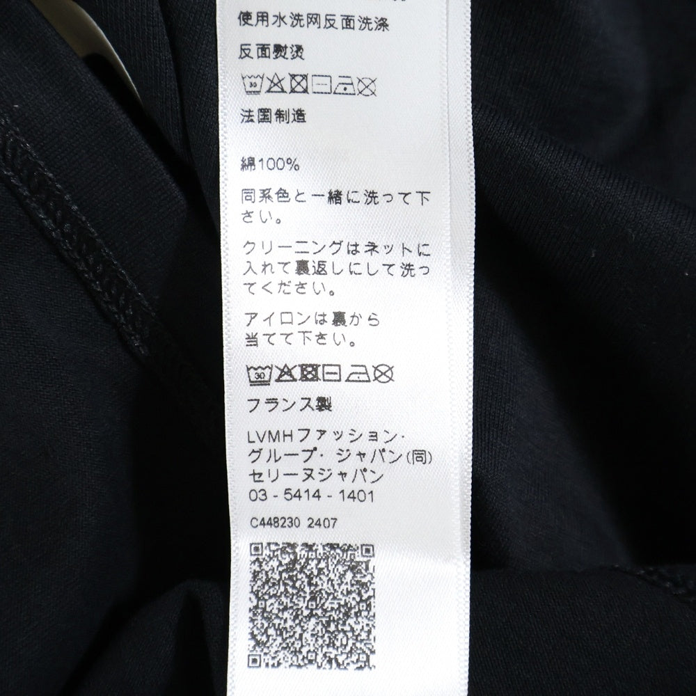 CELINE(セリーヌ) トリオンフ ロゴプリント コットンジャージー クルーネック 半袖Tシャツ カットソー ブラック 2X872671Q.38AW