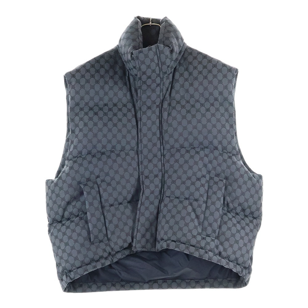 GUCCI(グッチ) 21AW BALENCIAGA×GUCCI The Hacker Project Hacker Cocoon Puffer Gilet Vest ハッカープロジェクト コクーンパファージレダウンベスト ブラック 681886