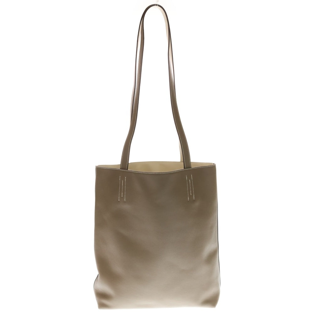 HERMES(エルメス) ネオドゥブルセンス35 レザーリバーシブルトートバッグ エトゥープ×ナタ ヴォースイフト K刻印 ブラウン