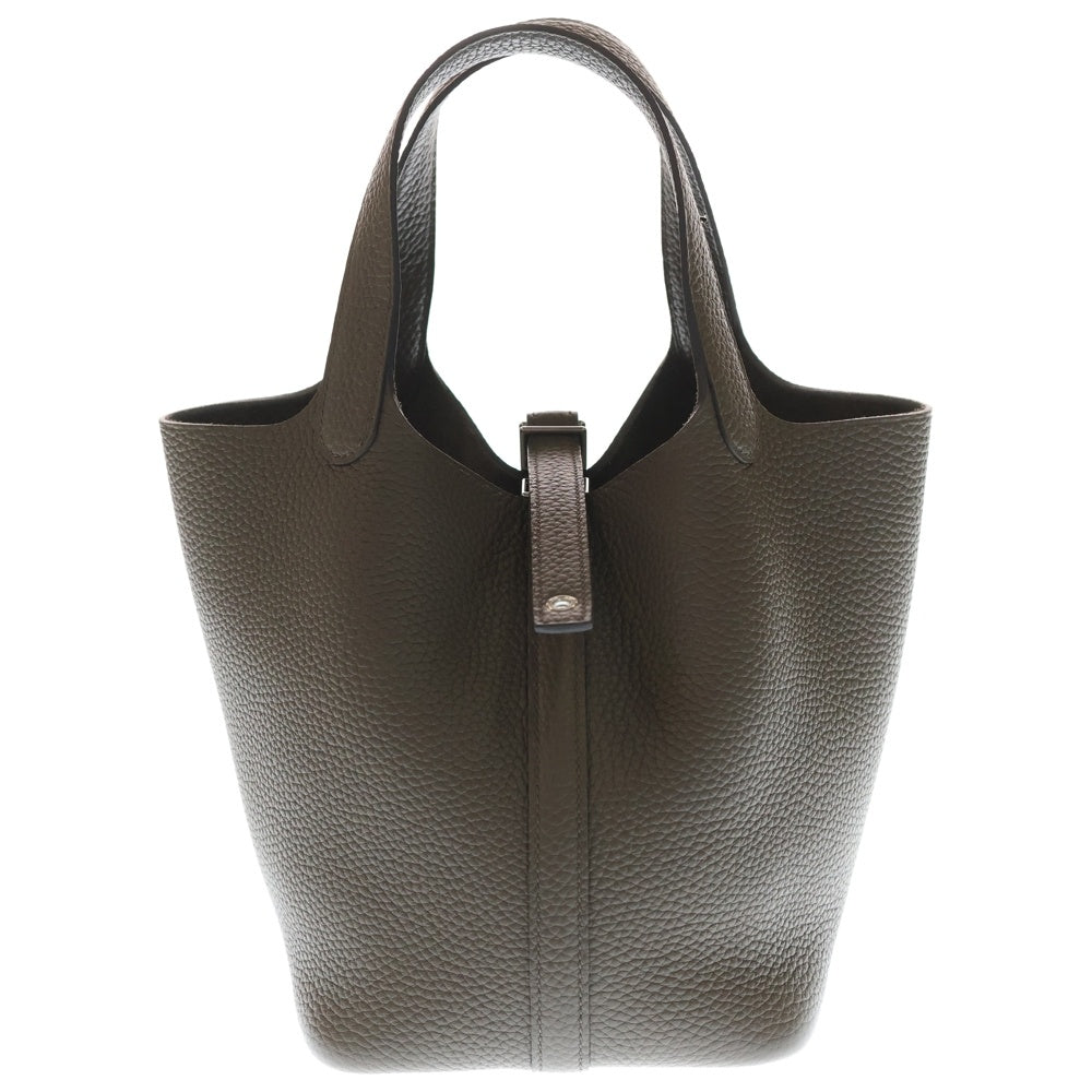 HERMES(エルメス) ピコタンロックPM エトゥープ トリヨンクレマンス ハンドバッグ シルバー金具 K刻印