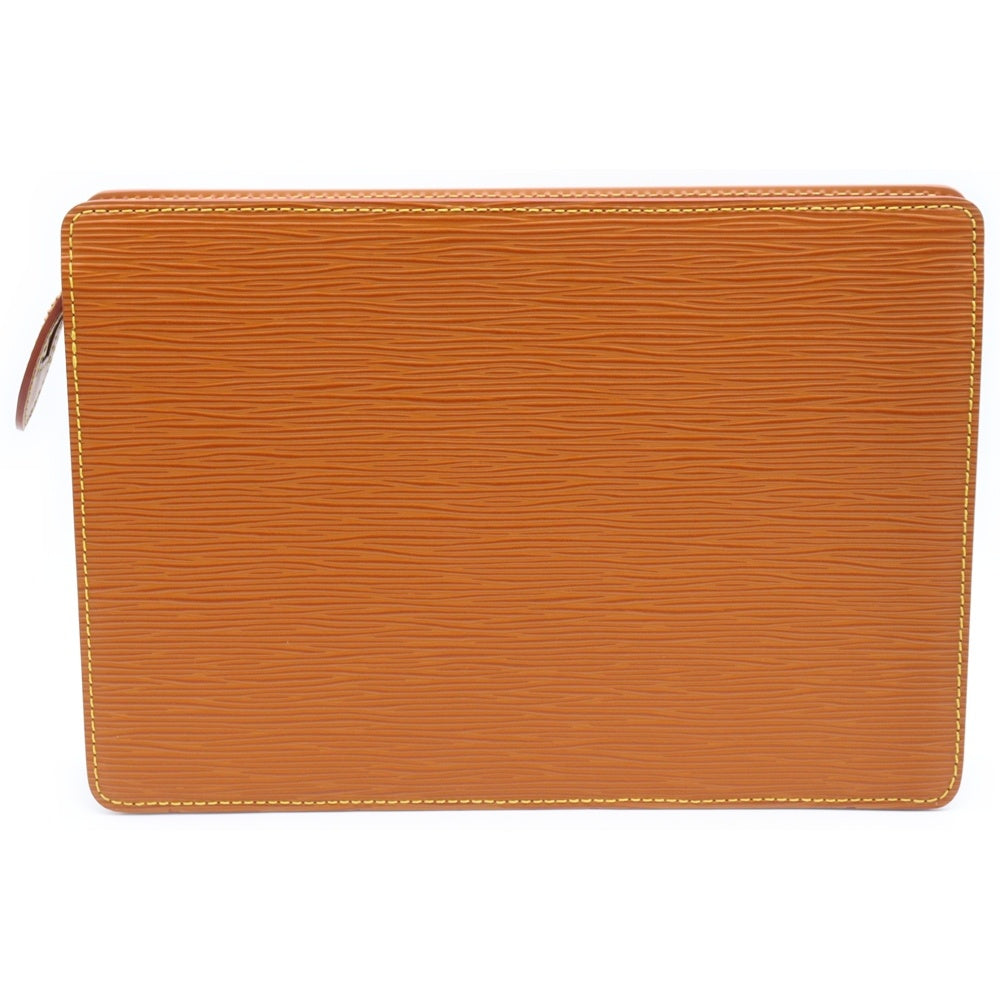 LOUIS VUITTON(ルイヴィトン) エピ ポシェットオム クラッチバッグ セカンドバッグ ケース ポーチ オレンジブラウン ジパングゴールド M52528 ゴールド金具