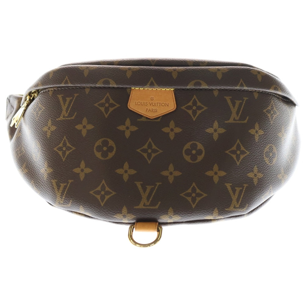LOUIS VUITTON(ルイヴィトン) モノグラム バムバック ボディバッグ ウエストバッグ ショルダーバッグ ブラウン レザー×PVC M43644 ゴールド金具