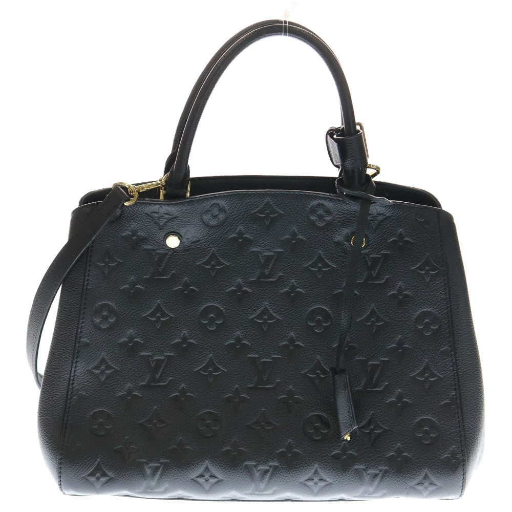 LOUIS VUITTON(ルイヴィトン) モノグラムアンプラント モンテーニュMM 2WAYバッグ ハンドバッグ ショルダーバッグ ブラック ノワール レザー M41048 ゴールド金具