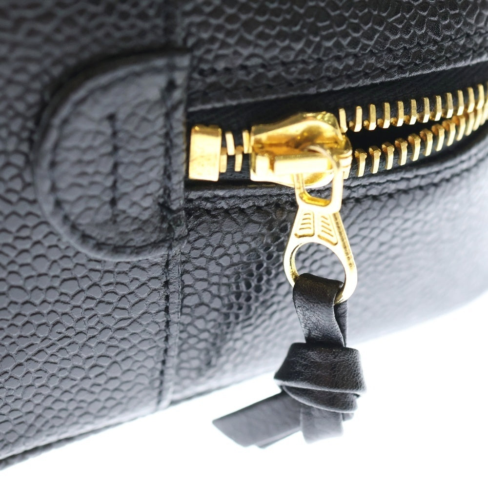 CHANEL(シャネル) ココマーク クラッチバッグ セカンドバッグ ポーチ ケース ブラック キャビアスキン ゴールド金具