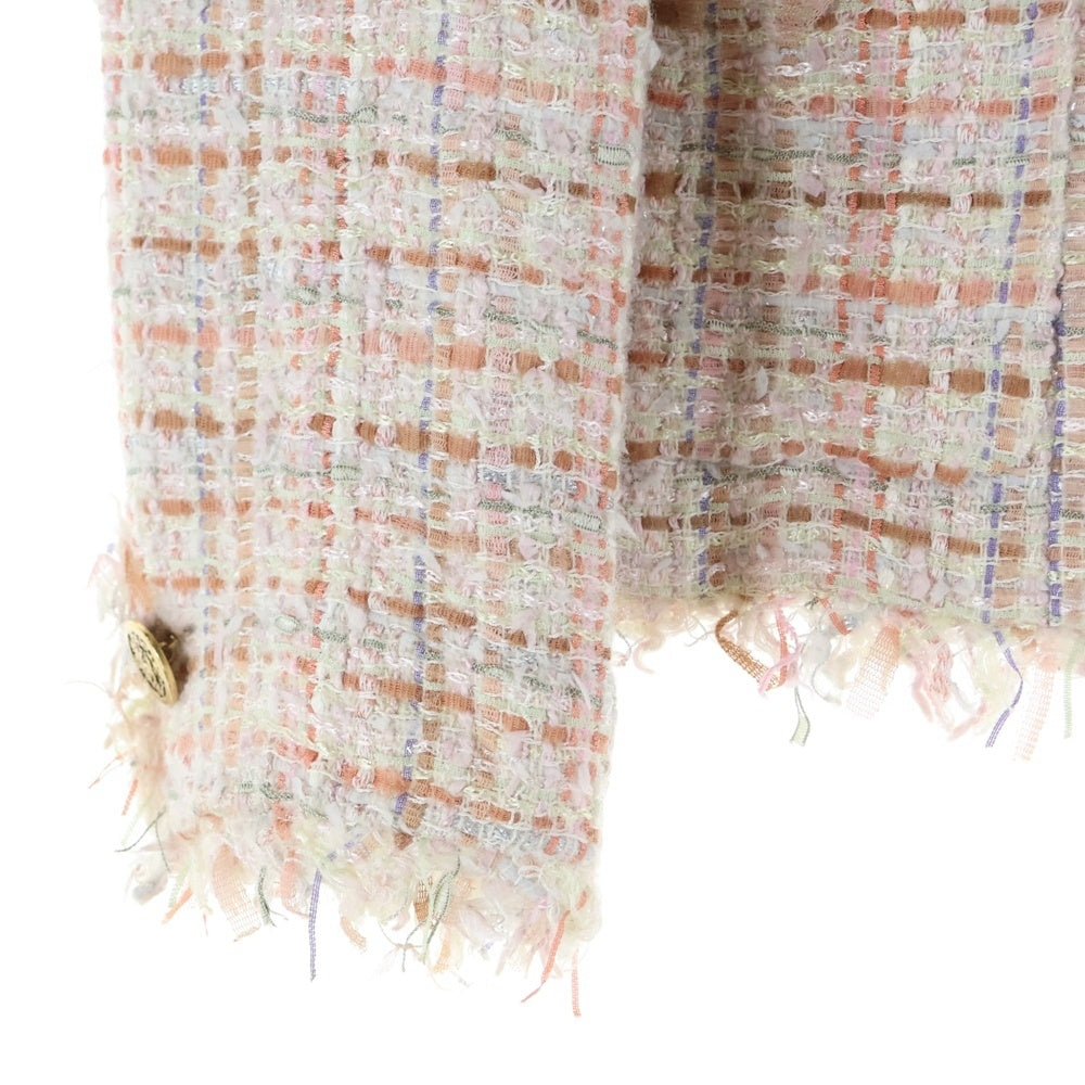 CHANEL(シャネル) 04P スプリングコレクション ココマークボタン ファンシーツイード 3B テーラードジャケット ピンク レディース P23754V14143