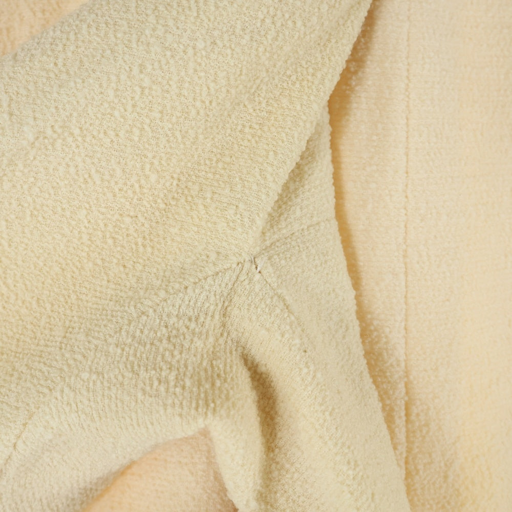 CHANEL(シャネル) セットアップ ココマークボタン ウール ノーカラージャケット タイトミディアムスカート ベージュ レディース