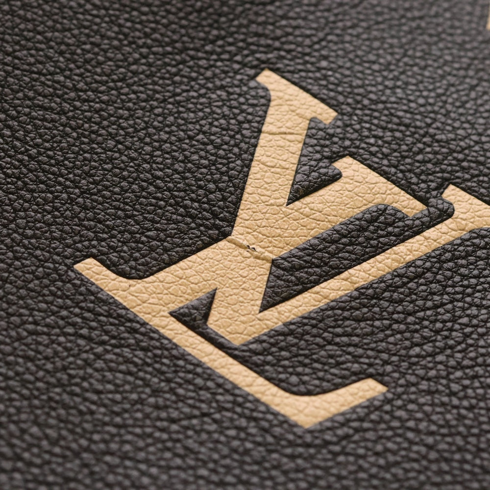 LOUIS VUITTON(ルイヴィトン) モノグラムアンプラント バイカラー オンザゴーMM ハンドバッグ トートバッグ ブラック×ベージュ レザー M45945 ゴールド金具 レディース