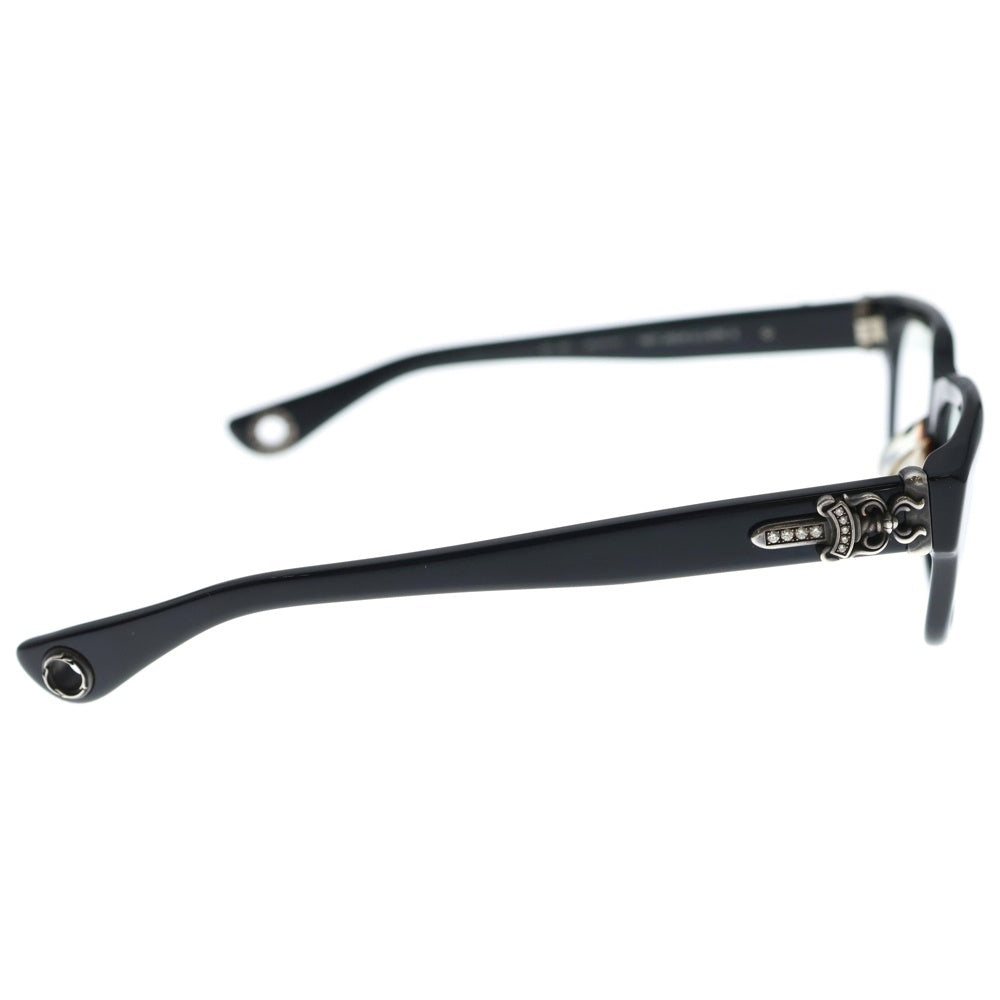 CHROME HEARTS(クロムハーツ) HEY JACK U LATE II ヘイ ジャック ダガー スクエアフレーム クリアレンズ メガネ 眼鏡 アイウェア ブラック