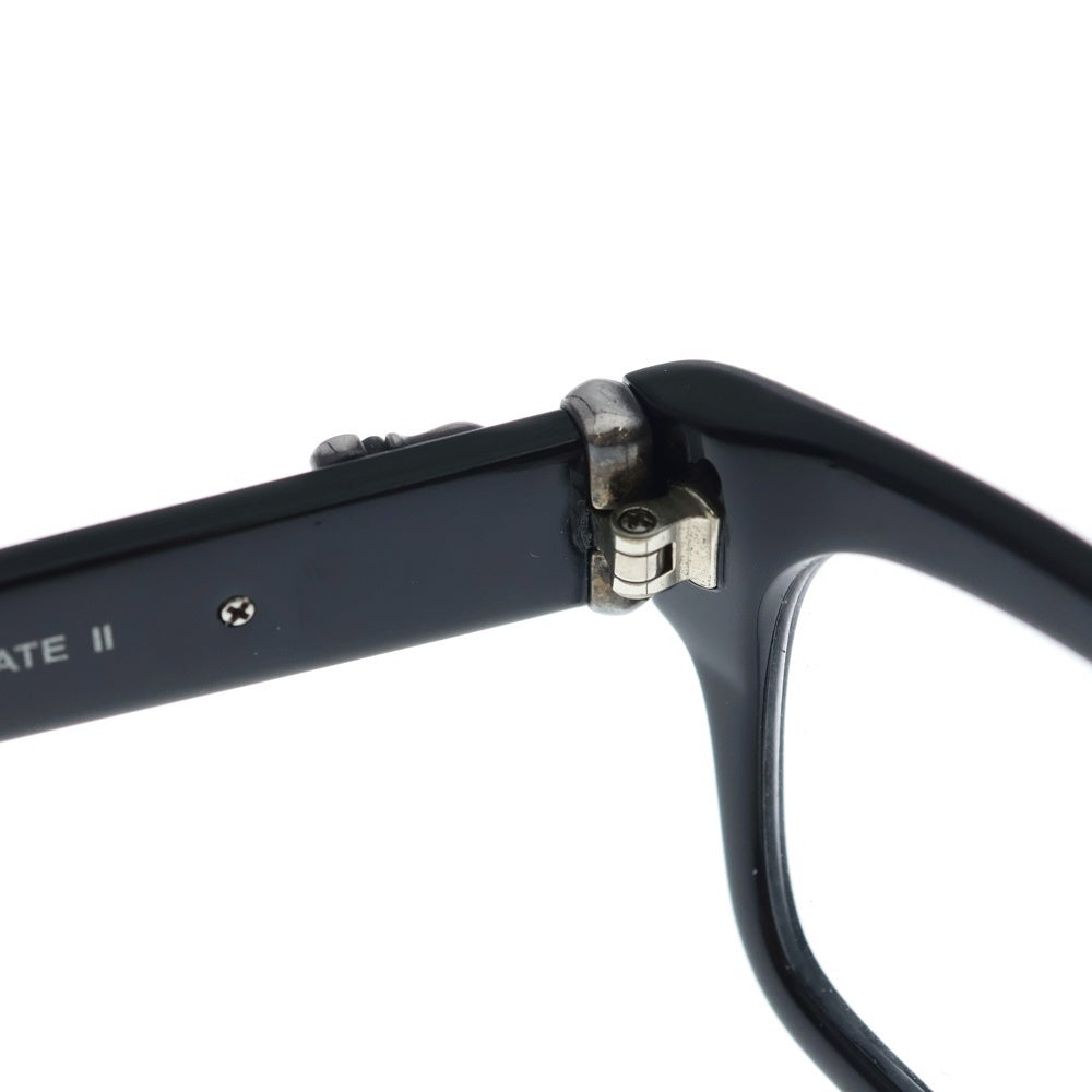 CHROME HEARTS(クロムハーツ) HEY JACK U LATE II ヘイ ジャック ダガー スクエアフレーム クリアレンズ メガネ 眼鏡 アイウェア ブラック