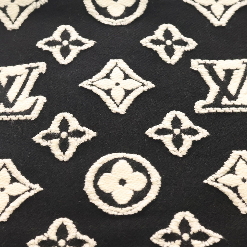 LOUIS VUITTON(ルイヴィトン) LV 3D モノグラム パターン カシミヤ ウール マフラー LVスキー M90816 ブラック×ホワイト レディース
