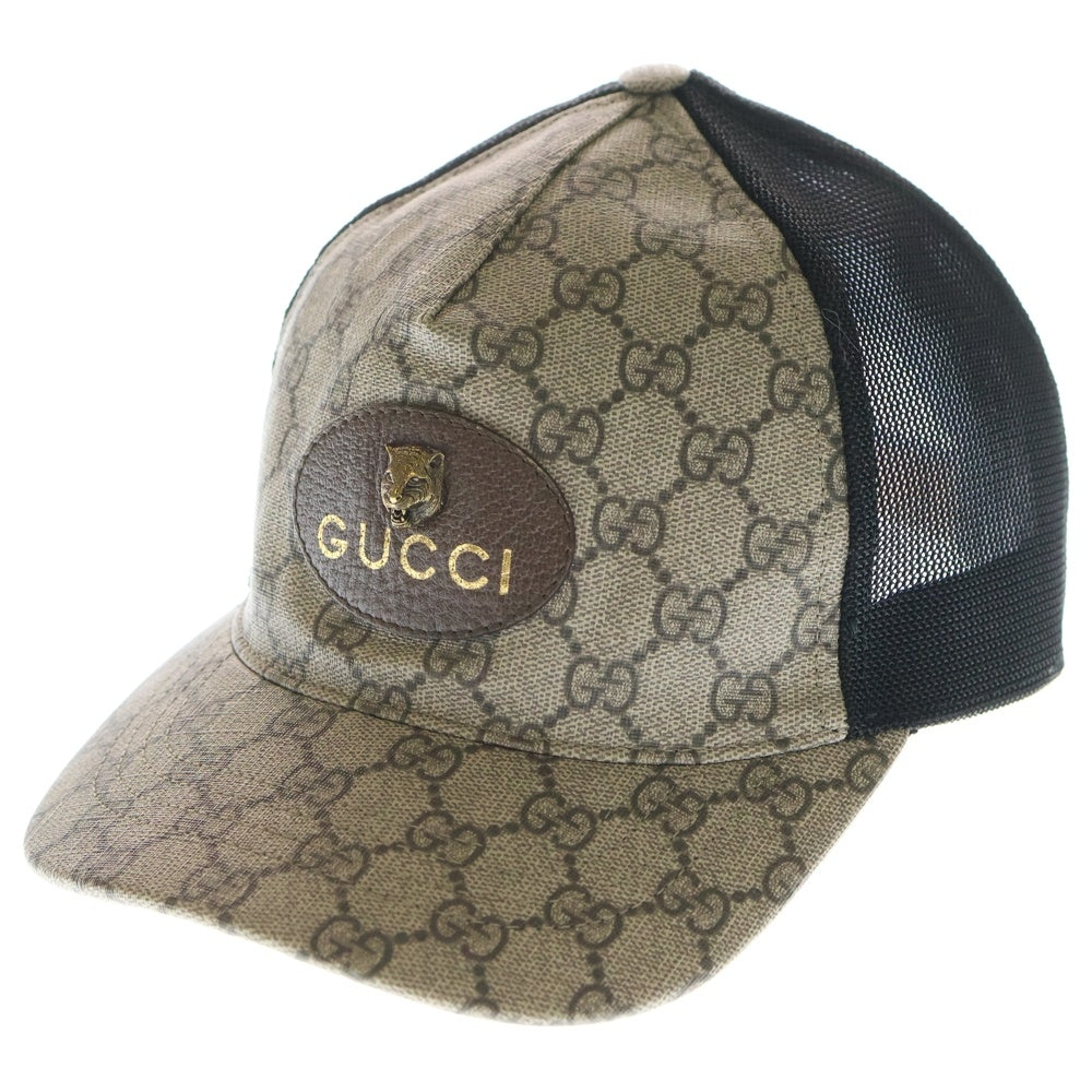 GUCCI(グッチ) GGスプリーム タイガー メッシュキャップ ベージュ #M 426887