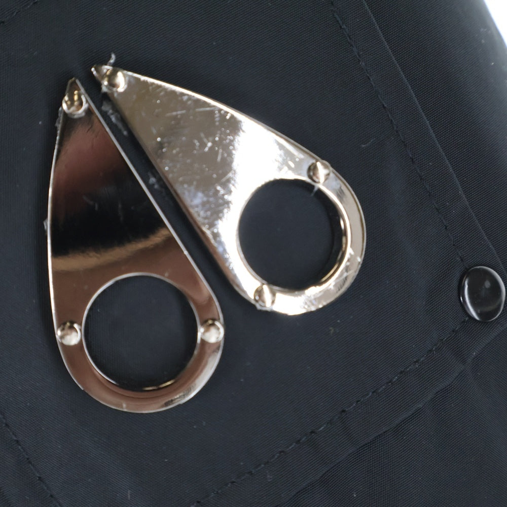 MOOSE KNUCKLES(ムースナックルズ) ロゴプレート ファー フーデッド ジップアップ ダウン ロング ジャケット コート ブラック M-4518