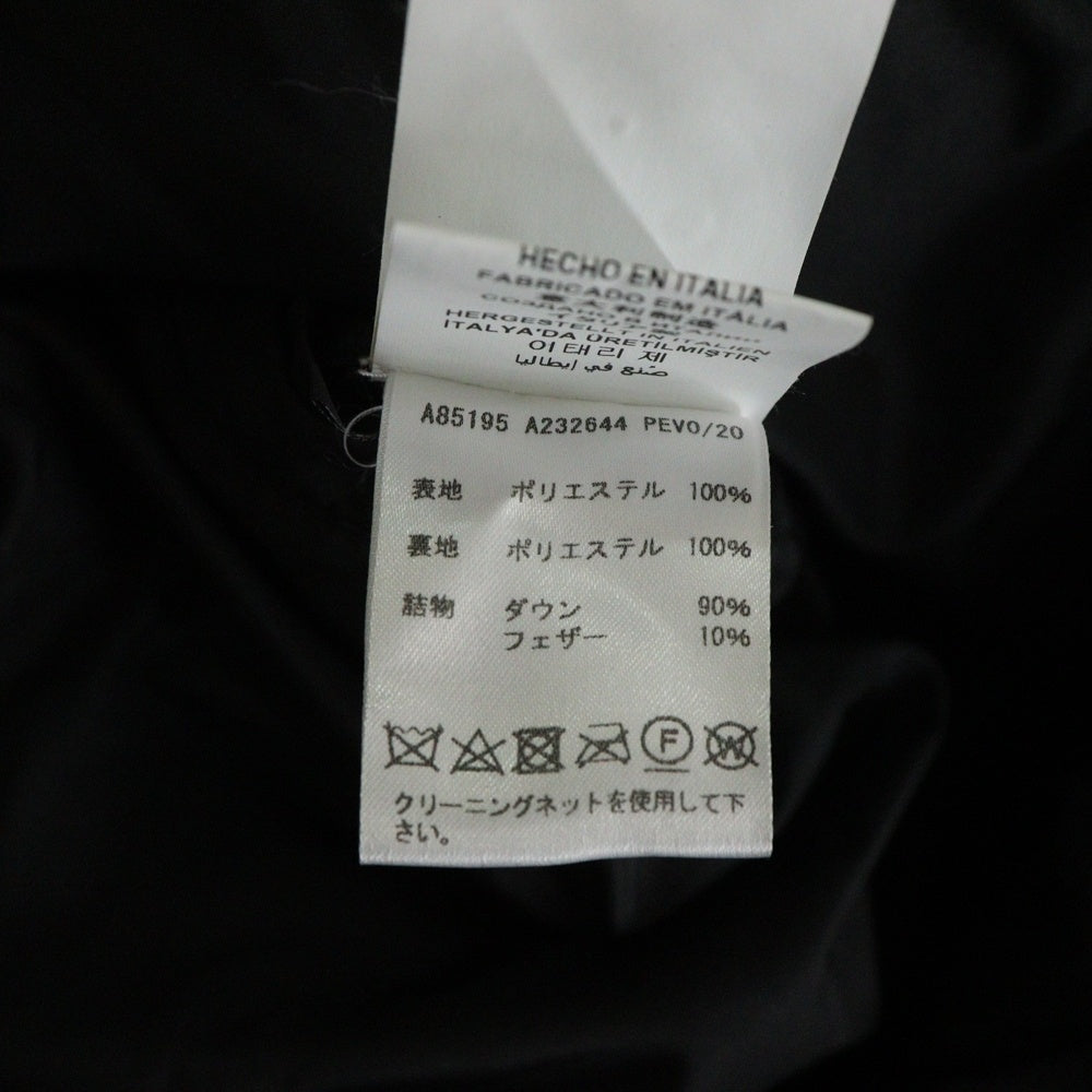 VERSACE(ヴェルサーチ) メデューサ バロック総柄プリント フーデッド ジップアップ ダウンジャケット ブラック/イエロー A85195 レディース