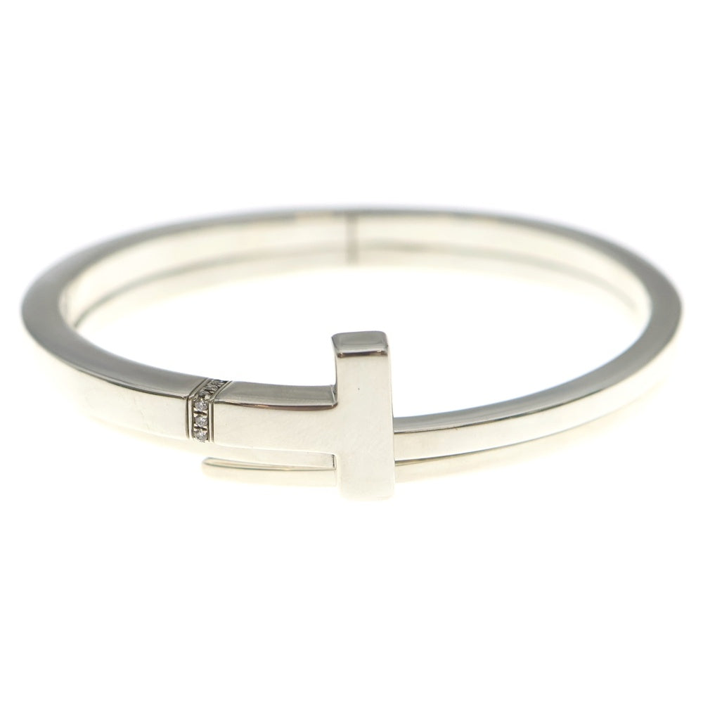 TIFFANY & Co.(ティファニー) Tスクエア バングル ブレスレット ダイヤモンド SV925 シルバー アクセサリー レディース
