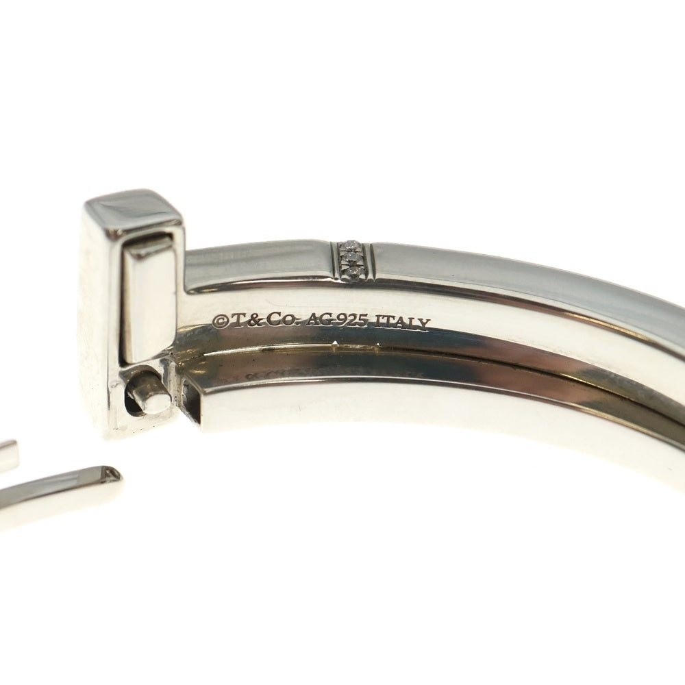 TIFFANY & Co.(ティファニー) Tスクエア バングル ブレスレット ダイヤモンド SV925 シルバー アクセサリー レディース