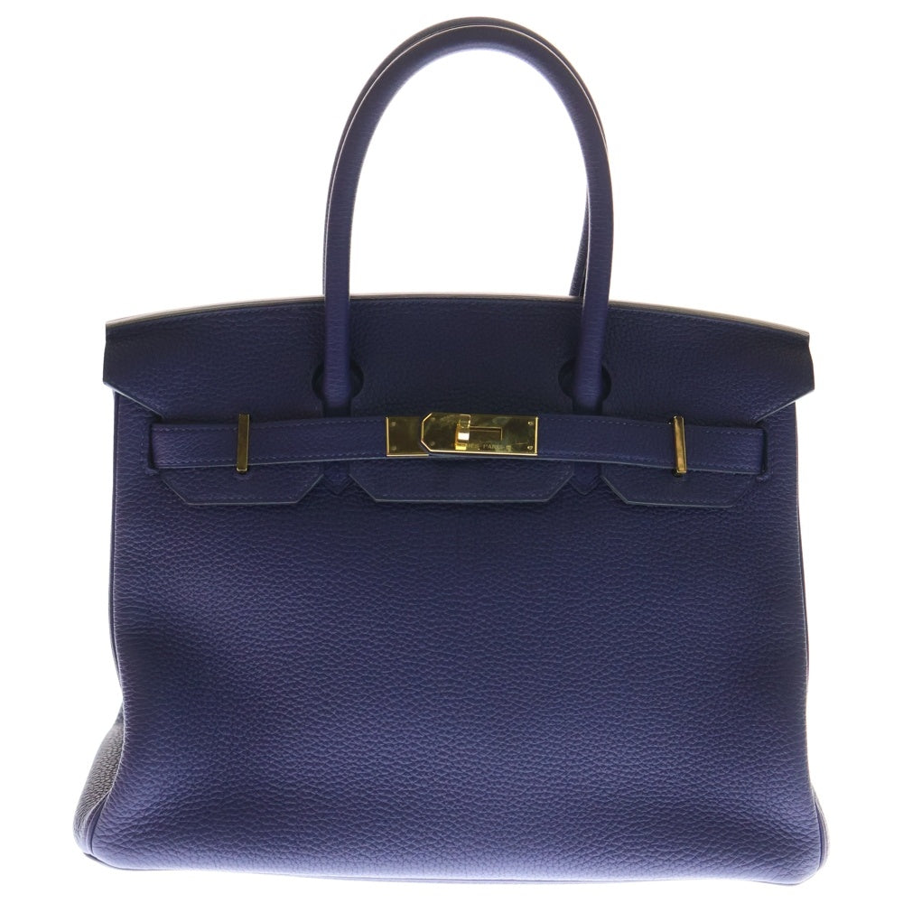 HERMES(エルメス) バーキン30 ブルーアンクル トリヨンクレマンス レザーハンドバッグ GD金具 C刻印 レディース