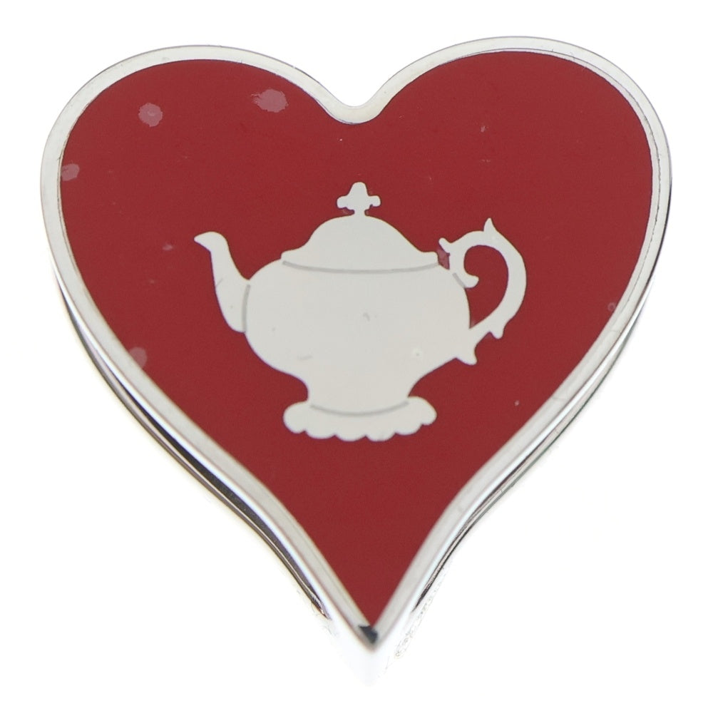 HERMES(エルメス) ツイリーリング ティータイム ハート スカーフリング メタル シルバー/レッド レディース