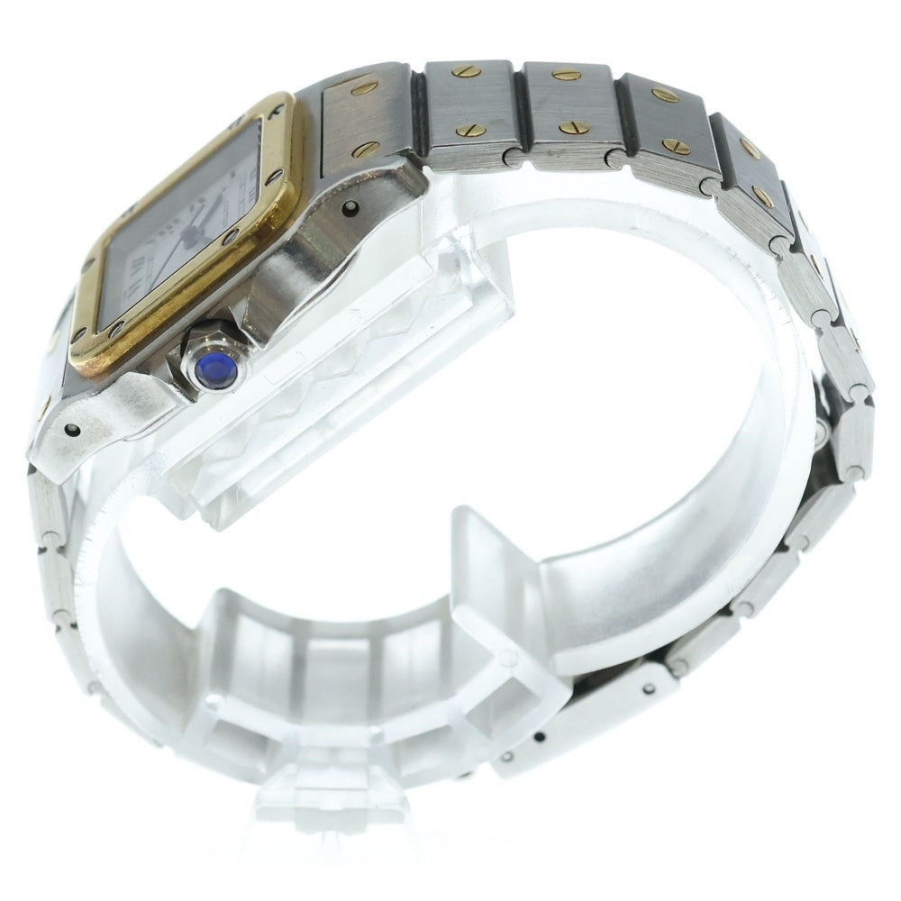 Cartier(カルティエ) サントス ガルべ SM 白文字盤 ステンレス イエローゴールド 自動巻き SSxYG/AT 腕時計 レディース