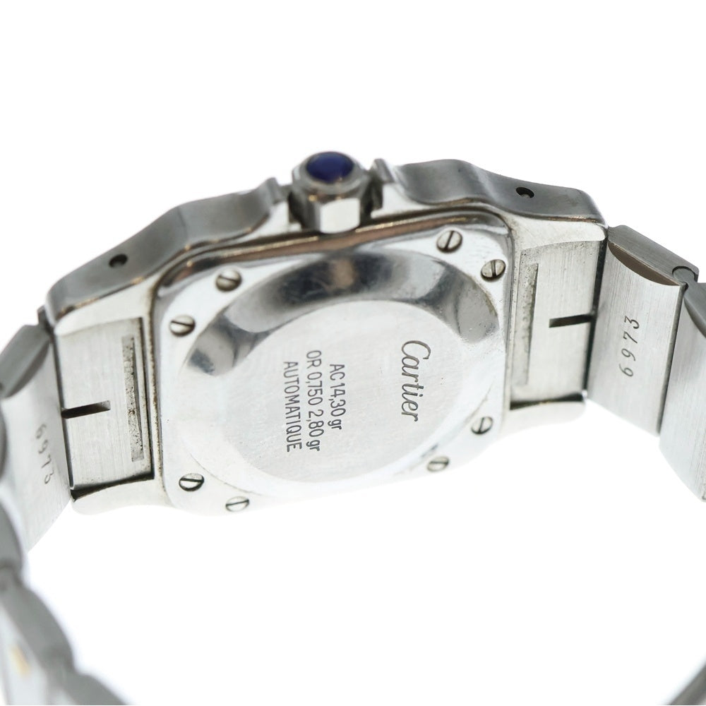 Cartier(カルティエ) サントス ガルべ SM 白文字盤 ステンレス イエローゴールド 自動巻き SSxYG/AT 腕時計 レディース