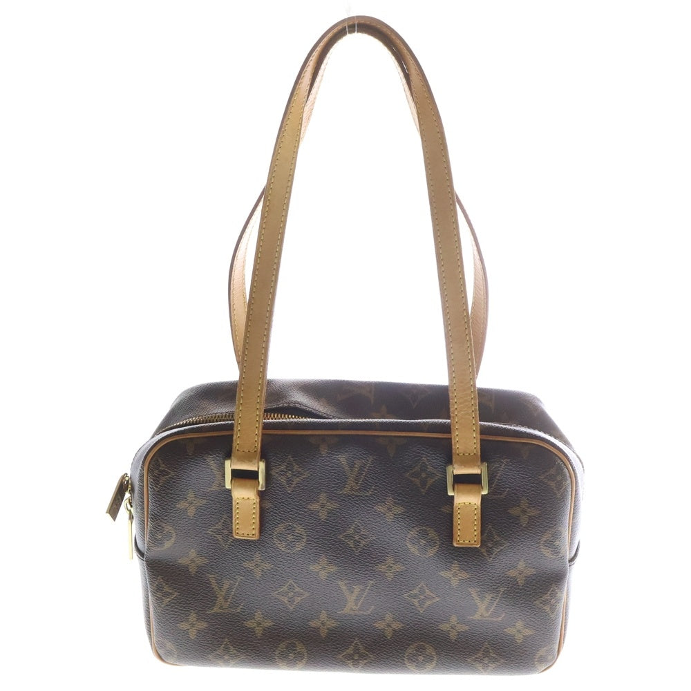 LOUIS VUITTON(ルイヴィトン) モノグラム シテMM ハンドバッグ ブラウン レザー×PVC M51182 ゴールド金具 レディース