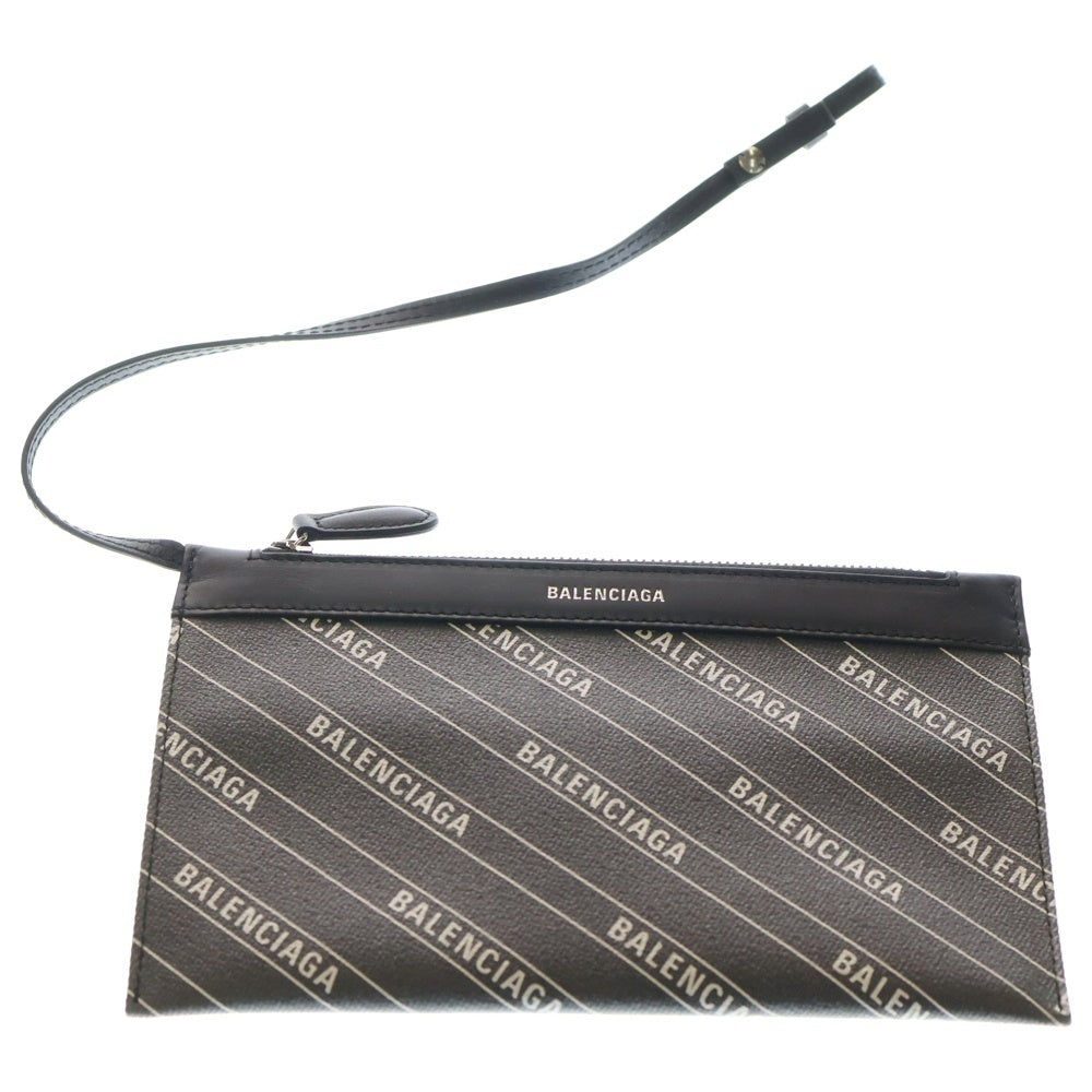 BALENCIAGA(バレンシアガ) ネイビーカバス S トートバッグ ハンドバッグ ブラック キャンバス×レザー