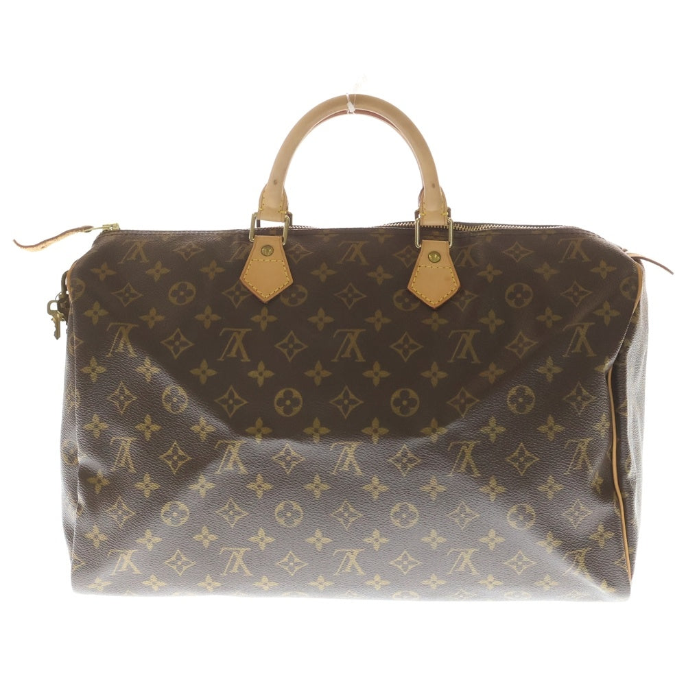 LOUIS VUITTON(ルイヴィトン) スピーディ40 モノグラム PVC レザー ハンドバッグ ボストンバッグ ブラウン レザー×PVC M41522 ゴールド金具 レディース