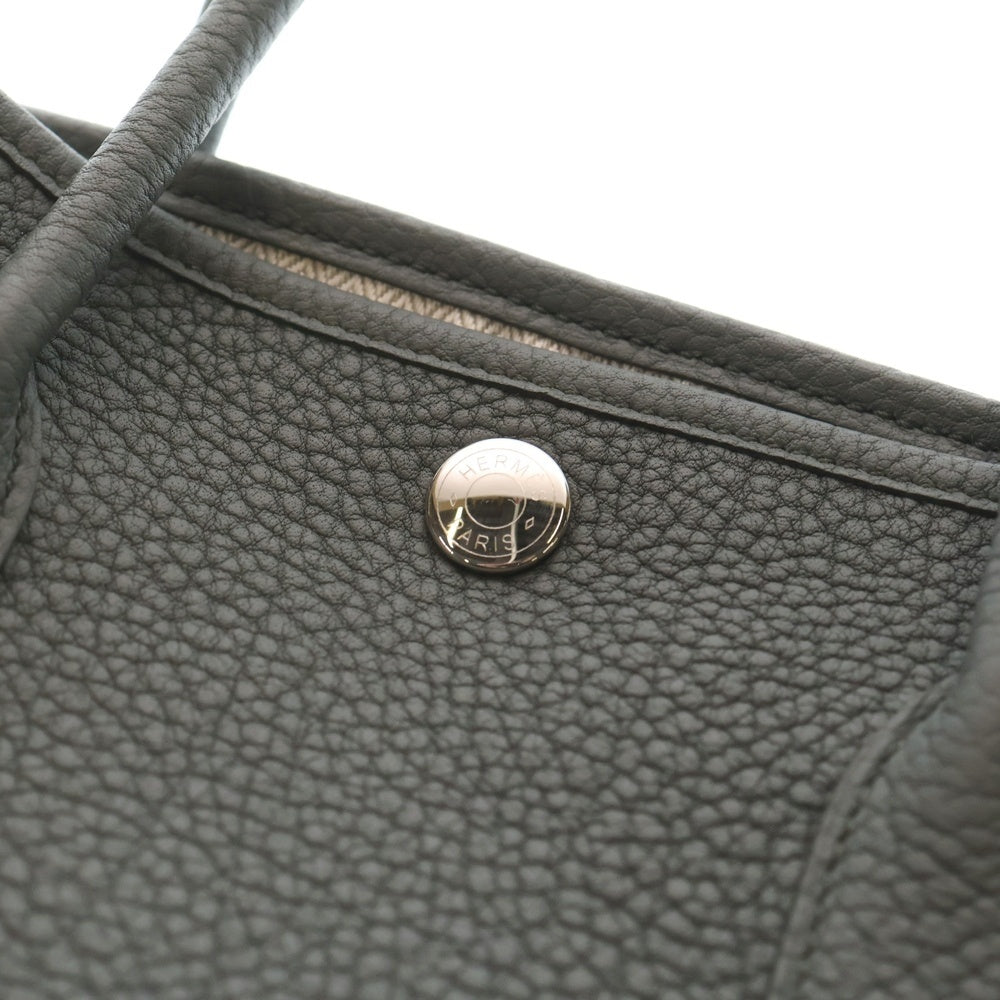 HERMES(エルメス) ガーデンパーティTPM ハンドバッグ グレー系 ネゴンダ シルバー金具 W刻印 レディース