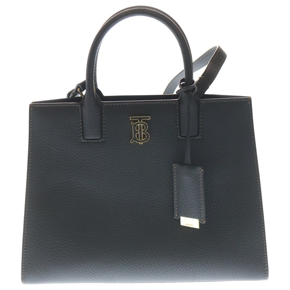 BURBERRY(バーバリー) フランシス ミニ 2WAYバッグ ショルダーバッグ トップハンドルバッグ ブラック レザー ゴールド金具 レディース
