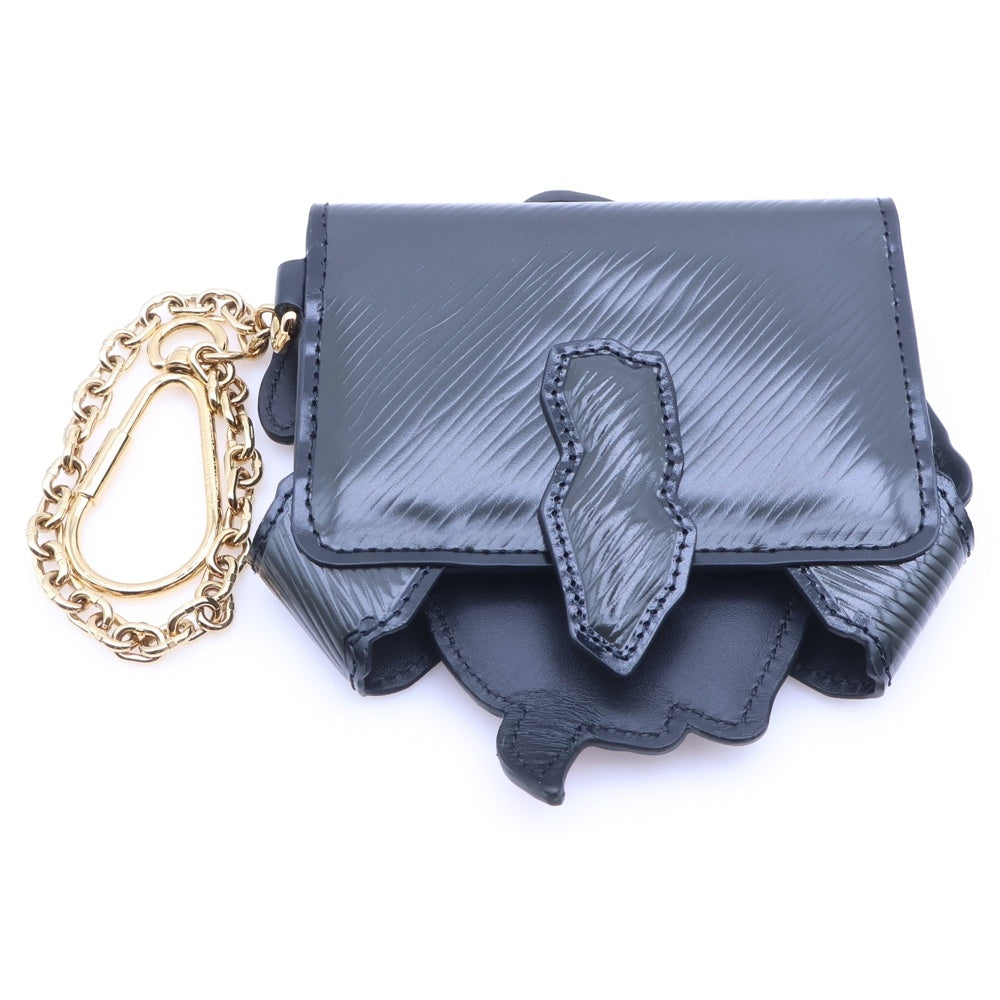 LOUIS VUITTON(ルイヴィトン) エピ キャットグラム 二つ折り財布 バッグチャーム キーホルダー ブラック レザー M63897 ゴールド金具 レディース