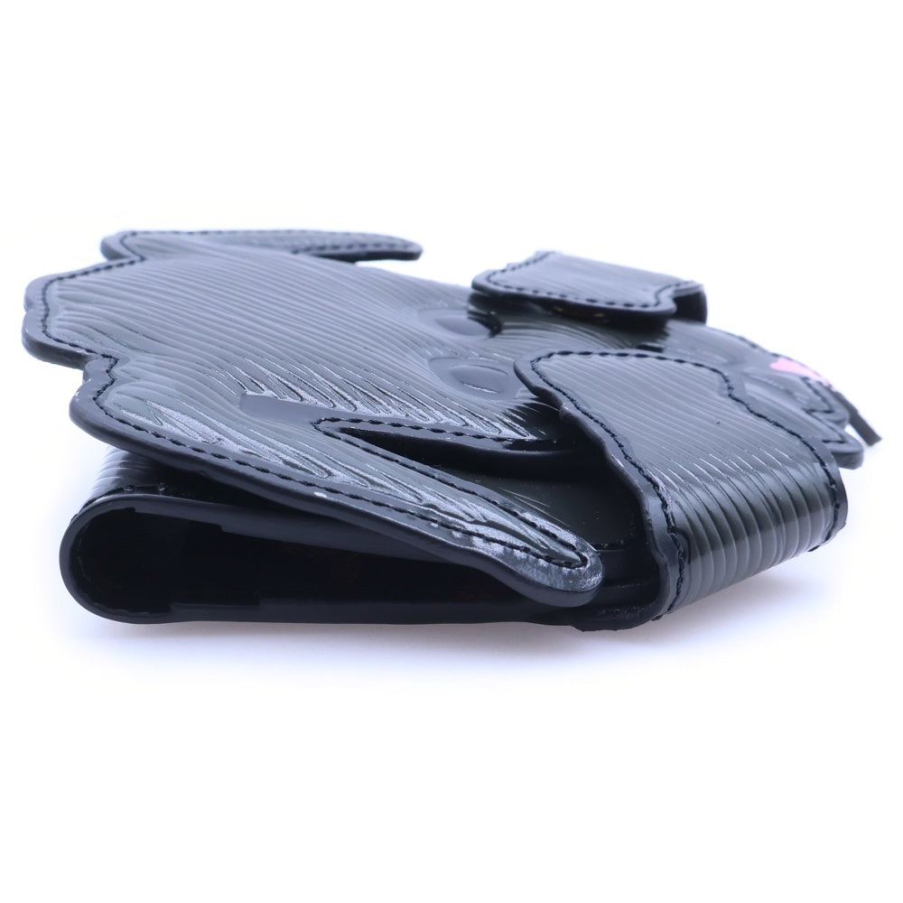 LOUIS VUITTON(ルイヴィトン) エピ キャットグラム 二つ折り財布 バッグチャーム キーホルダー ブラック レザー M63897 ゴールド金具 レディース