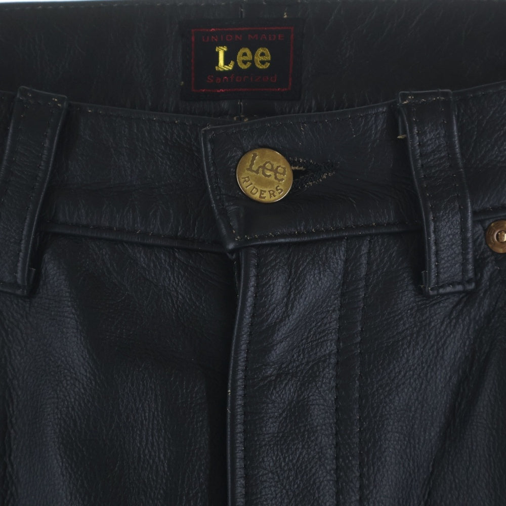 LEE(リー) ストレート レザー パンツ ブラック