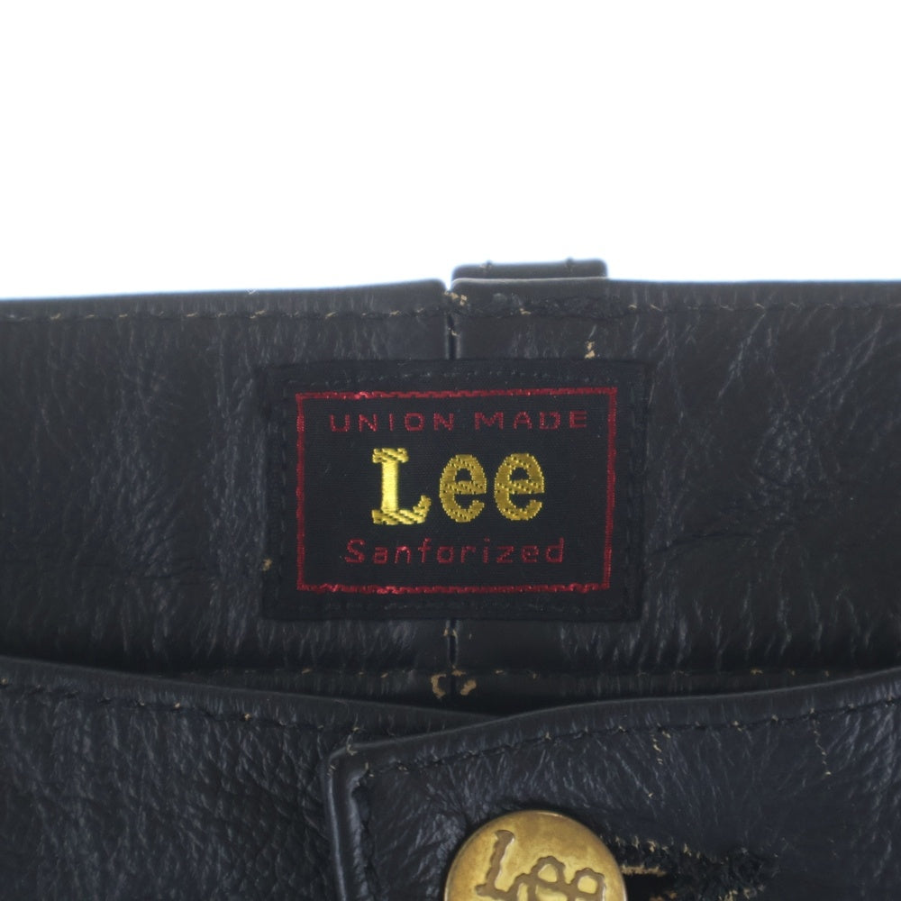 LEE(リー) ストレート レザー パンツ ブラック