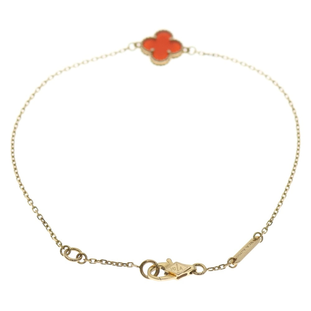 Van Cleef & Arpels(ヴァンクリーフアンドアーペル) スウィートアルハンブラ カーネリアン ブレスレット Au750 K18 PG ピンクゴールド VCARN59K00 レディース