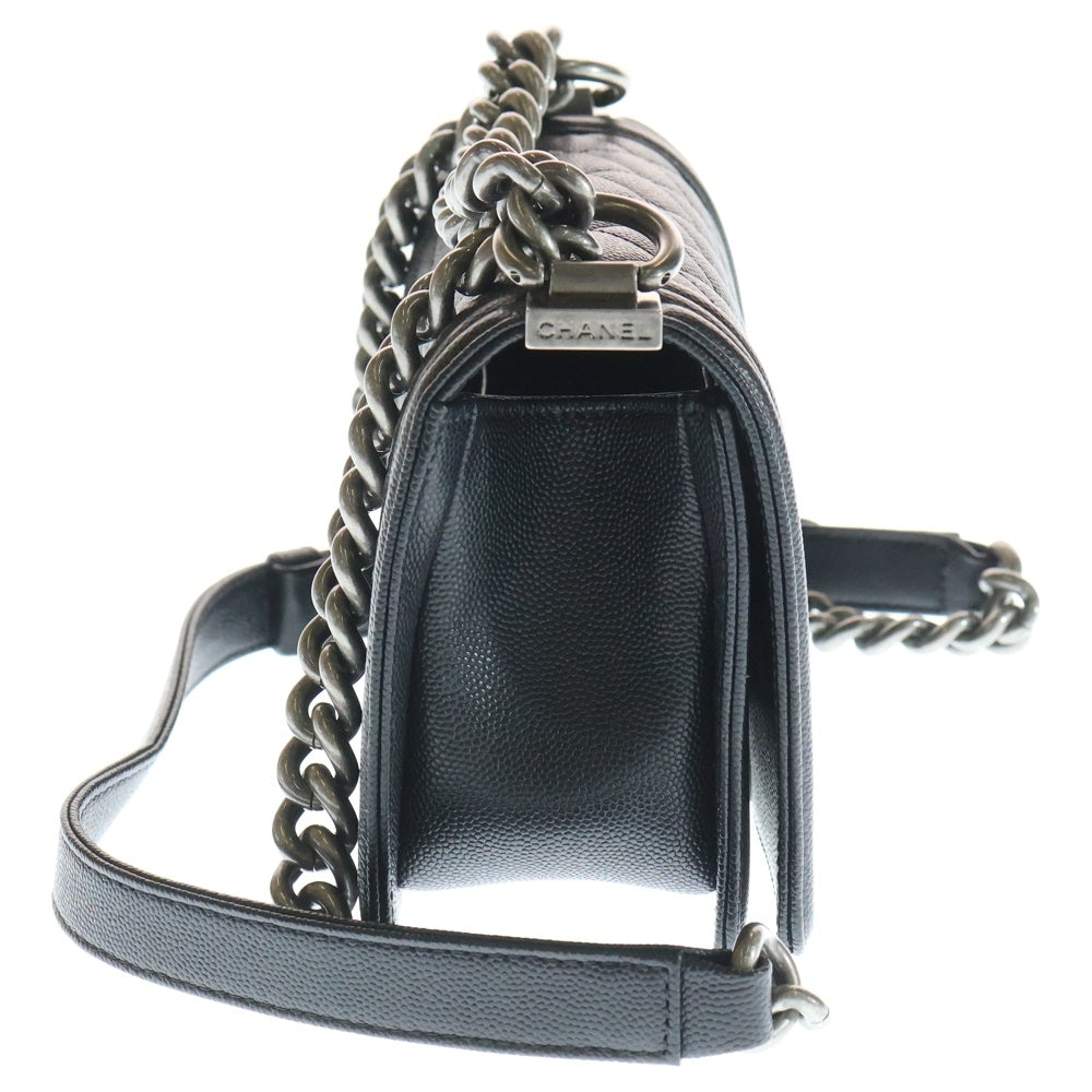 CHANEL(シャネル) ボーイシャネル 20 ブラック キャビアスキン ショルダーバッグ ガンメタリック A67085 レディース