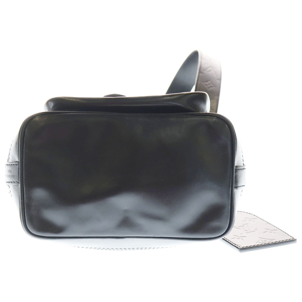 LOUIS VUITTON(ルイヴィトン) LV NIGHT ノエ カーゴ ショルダーバッグ 巾着バッグ ブラック カーフスキン M13985 シルバー金具 レディース