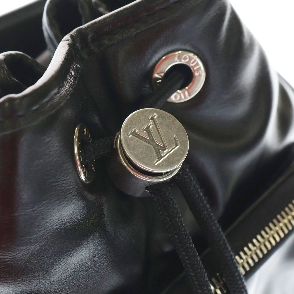 LOUIS VUITTON(ルイヴィトン) LV NIGHT ノエ カーゴ ショルダーバッグ 巾着バッグ ブラック カーフスキン M13985 シルバー金具 レディース