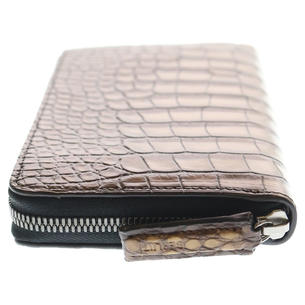 Berluti(ベルルッティ) ラウンドウォレット 長財布 クロコレザー ブラウン