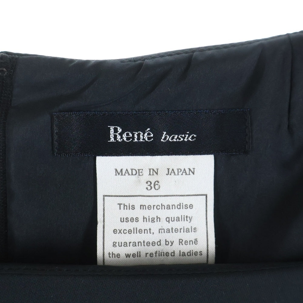 Rene(ルネ) ノースリーブワンピース ブラック ポリエステル