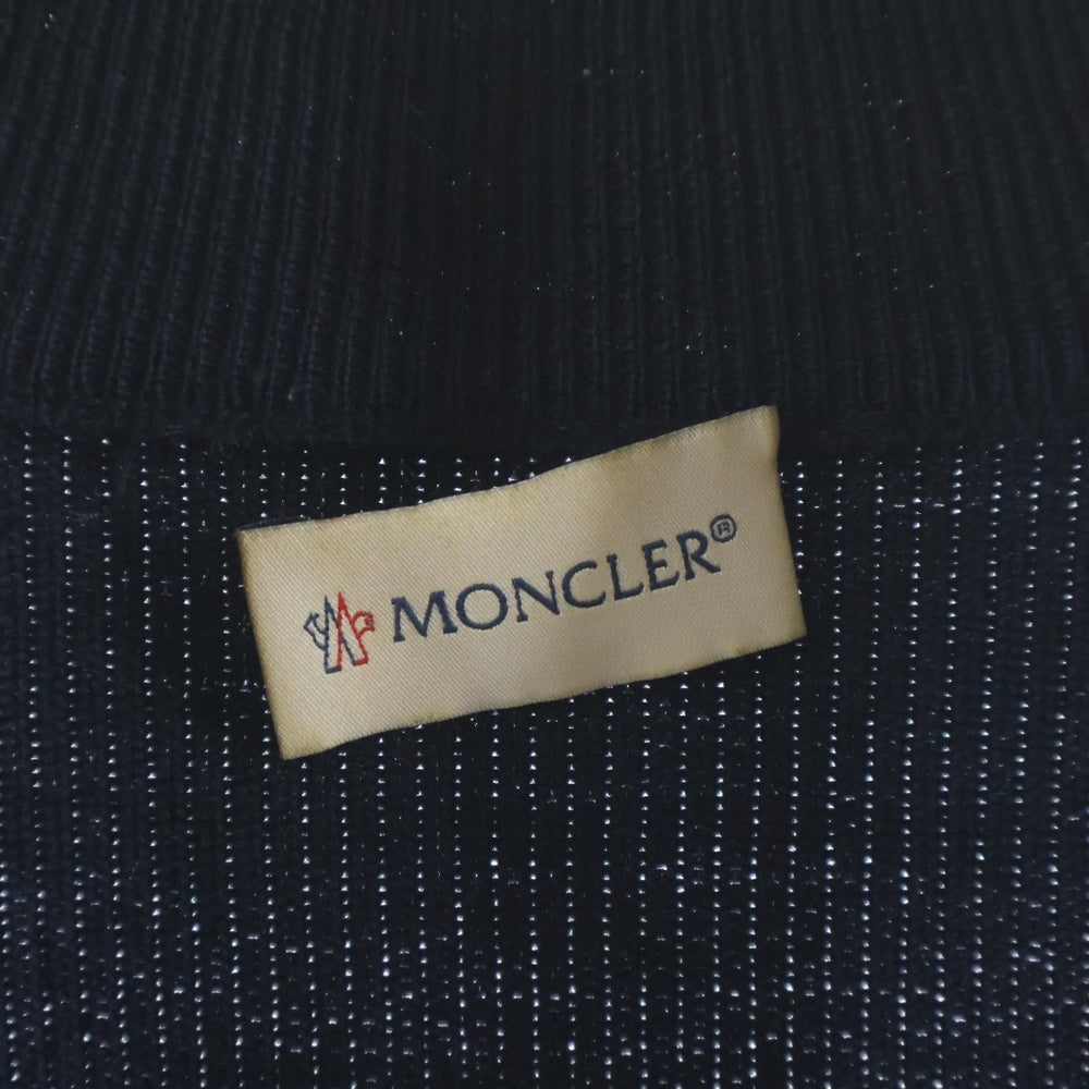 MONCLER(モンクレール) ニット切り替えジップアップカーディガン ネイビー ナイロン D20919404200